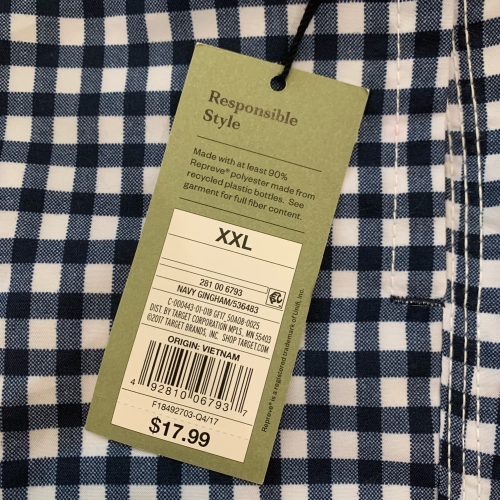 NWT Men’s Gingham Board Shorts (XXL) - Picture 3 of 4